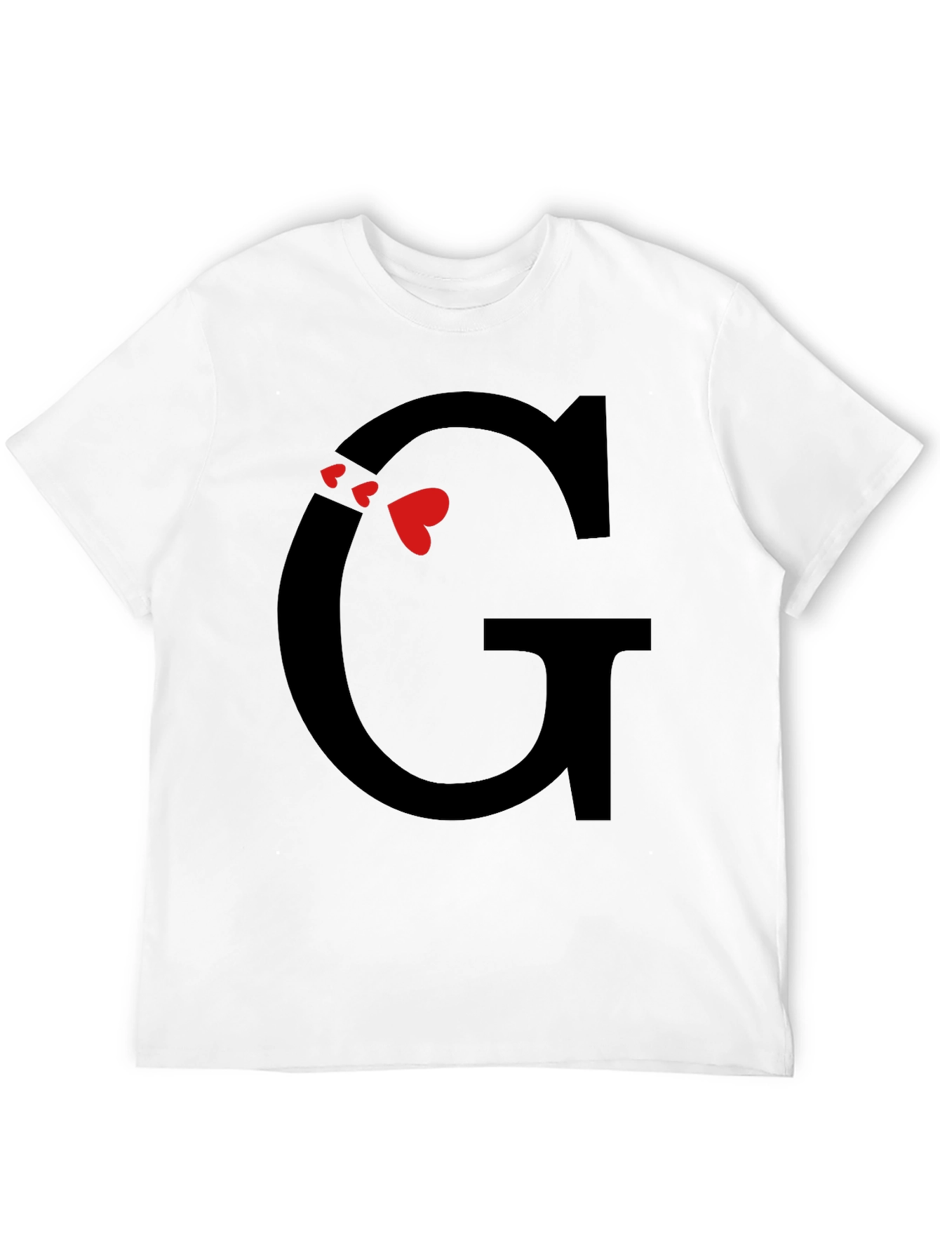 Initial G Heart T-Shirt - Trendy Graphic Tee