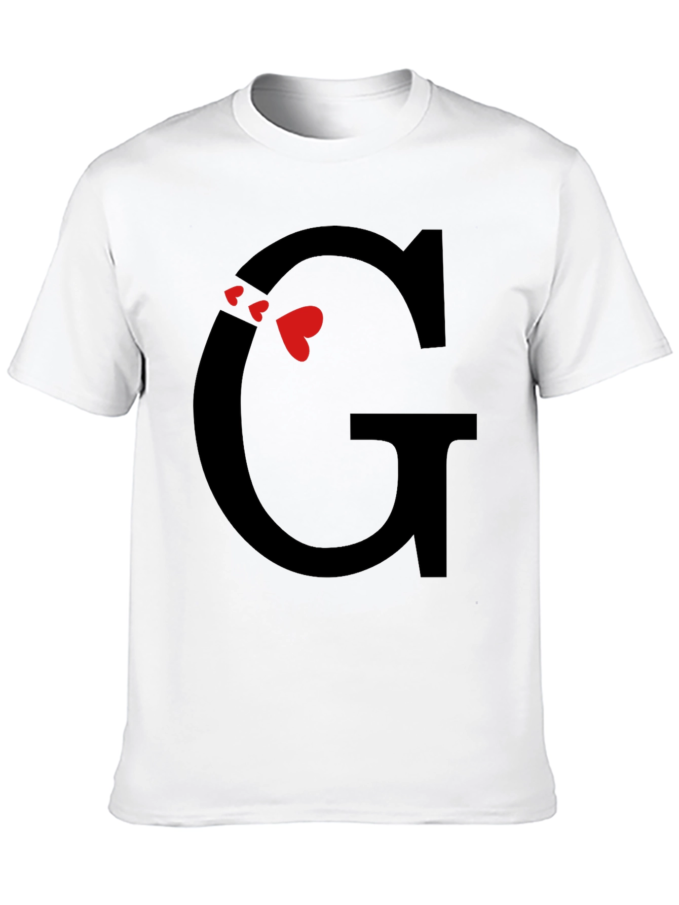 Initial G Heart T-Shirt - Trendy Graphic Tee