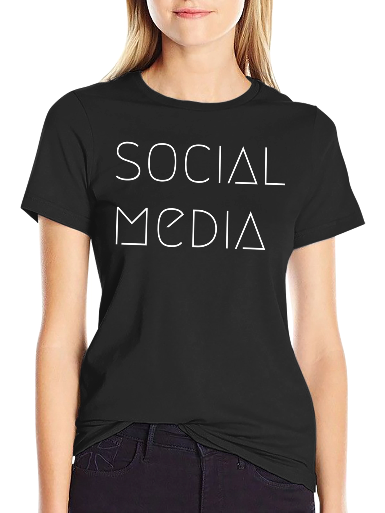 Social Media T-Shirt - Black Graphic Tee