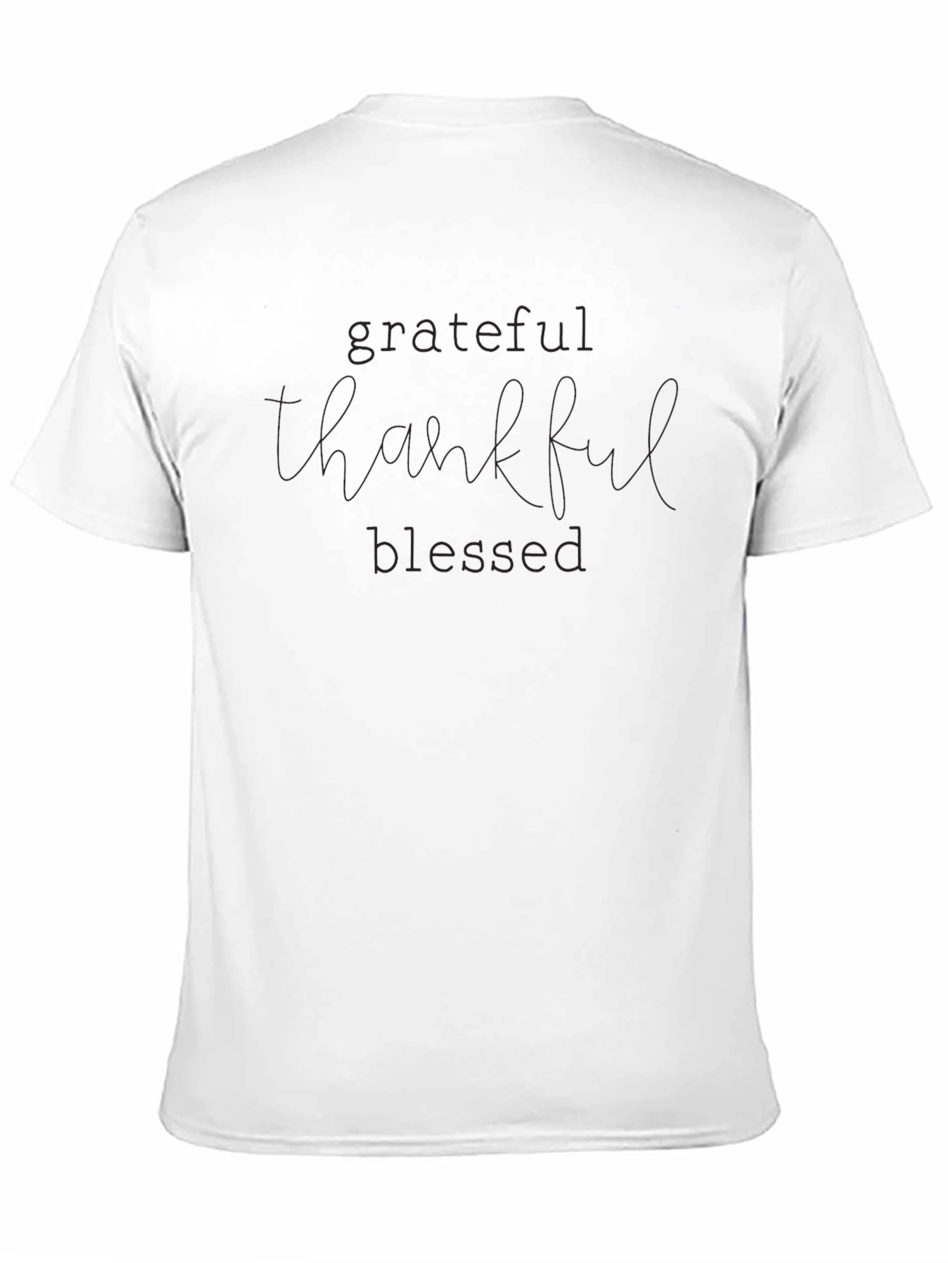 Grateful Thankful Blessed Black T-Shirt