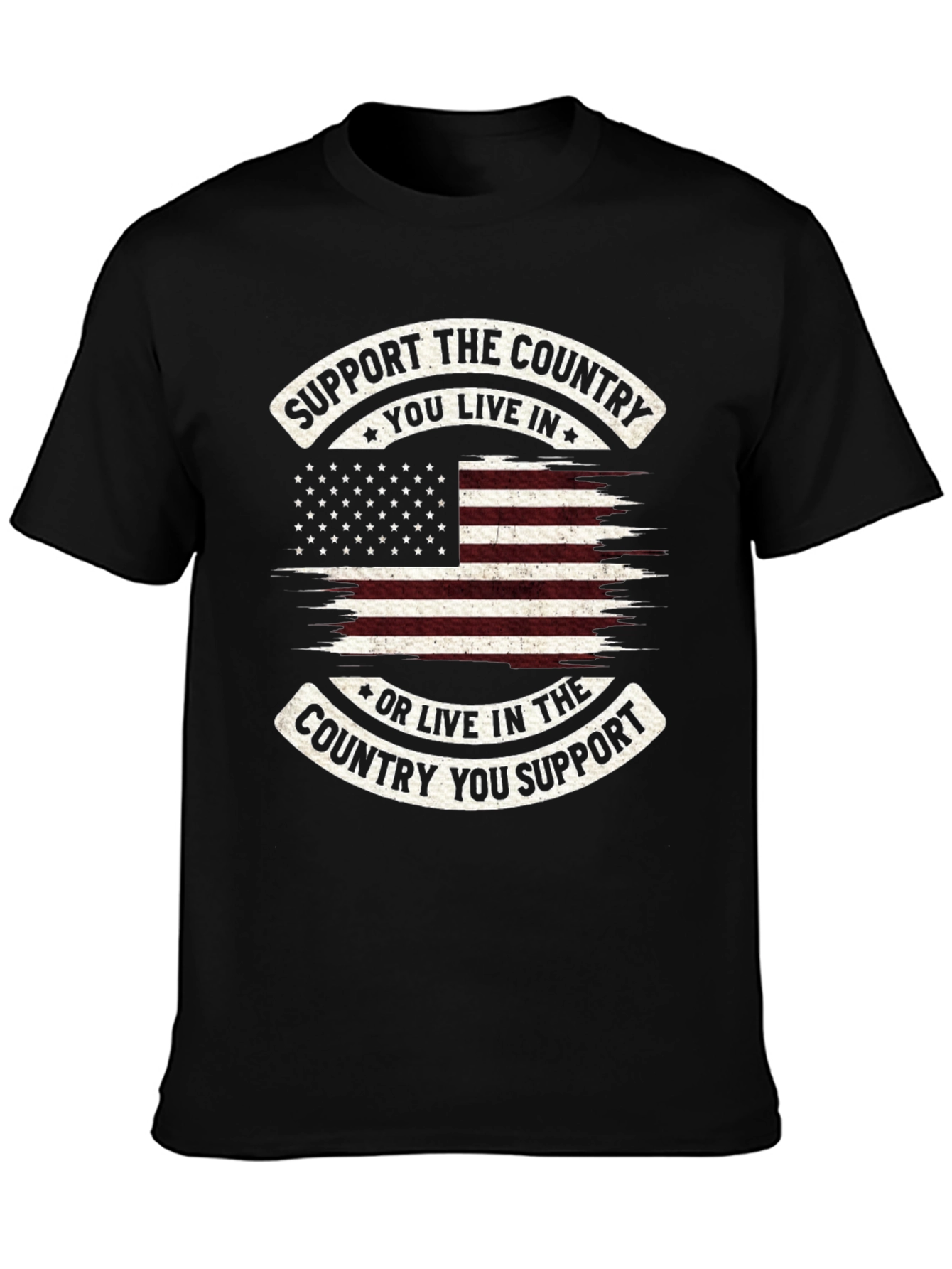 Patriotic USA Flag Graphic T-Shirt
