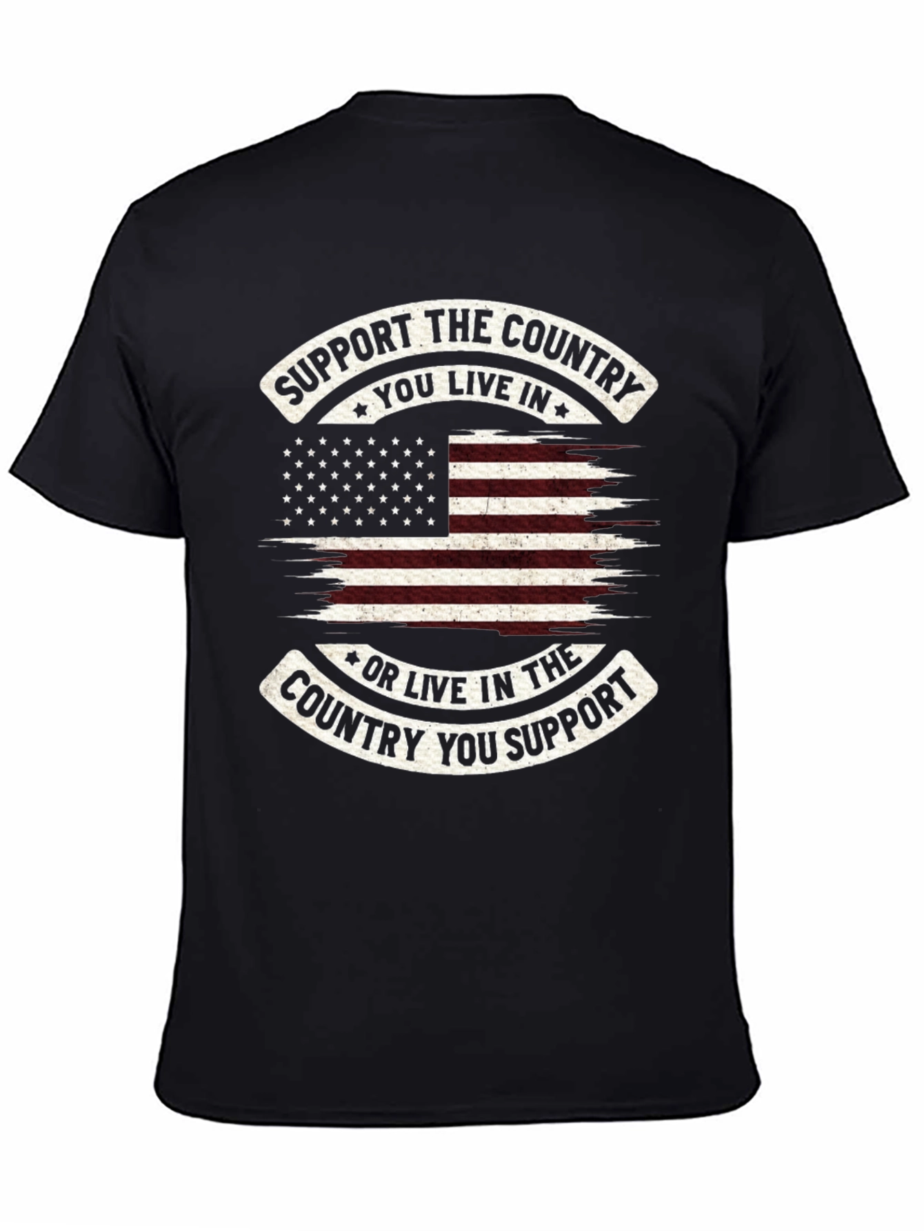 Patriotic USA Flag Graphic T-Shirt