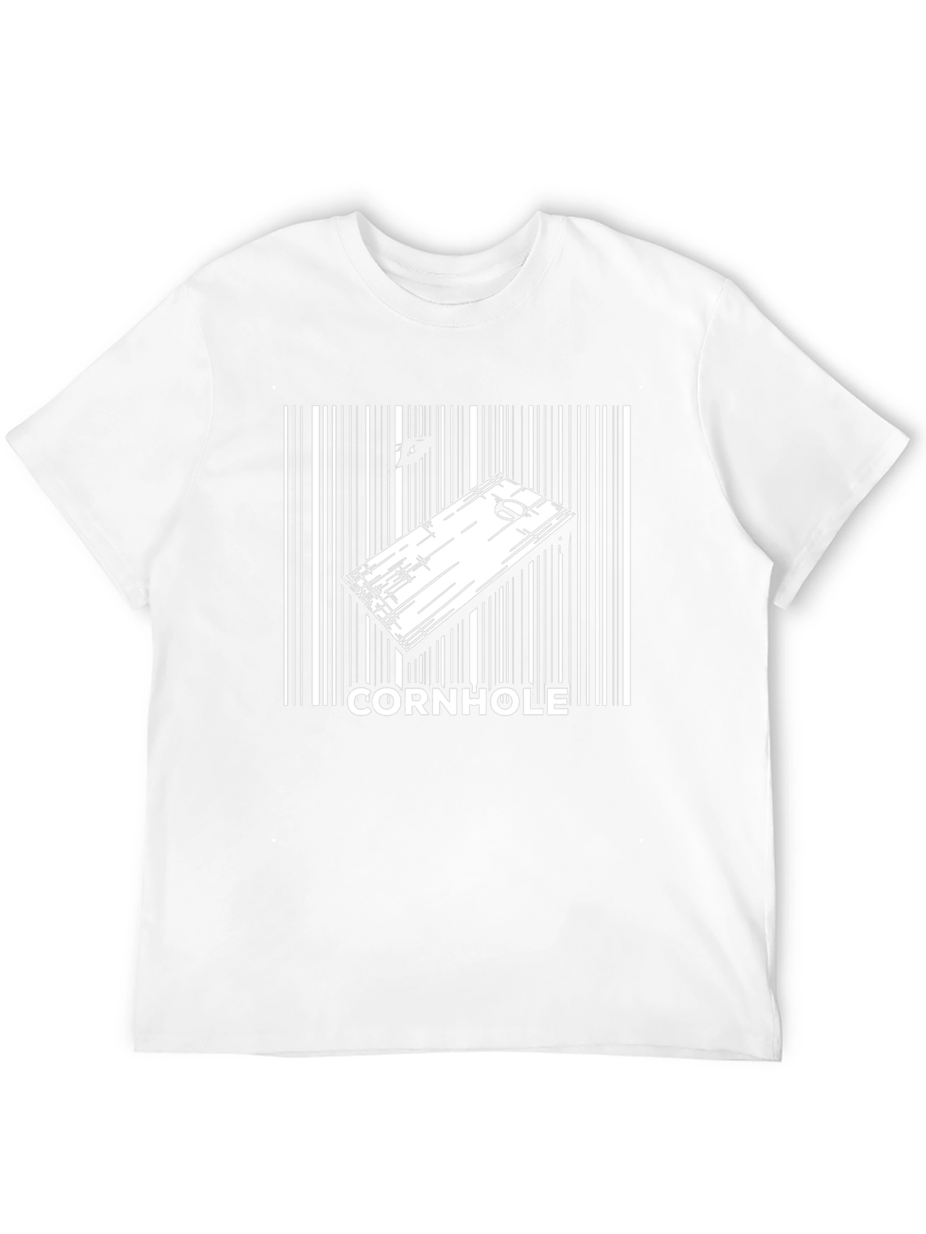 Cornhole Board Barcode Graphic T-Shirt