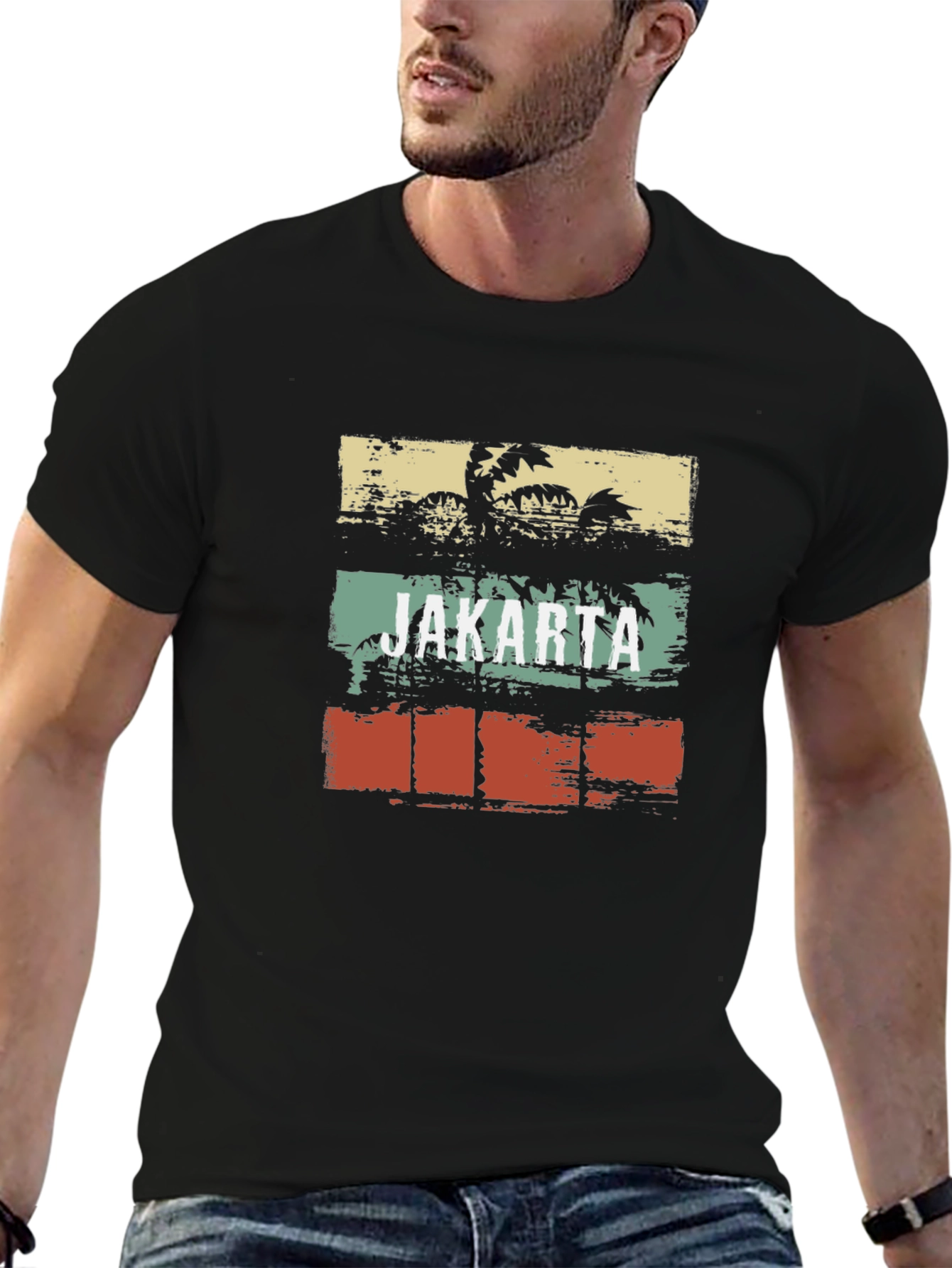 Jakarta Palm Tree Graphic T-Shirt