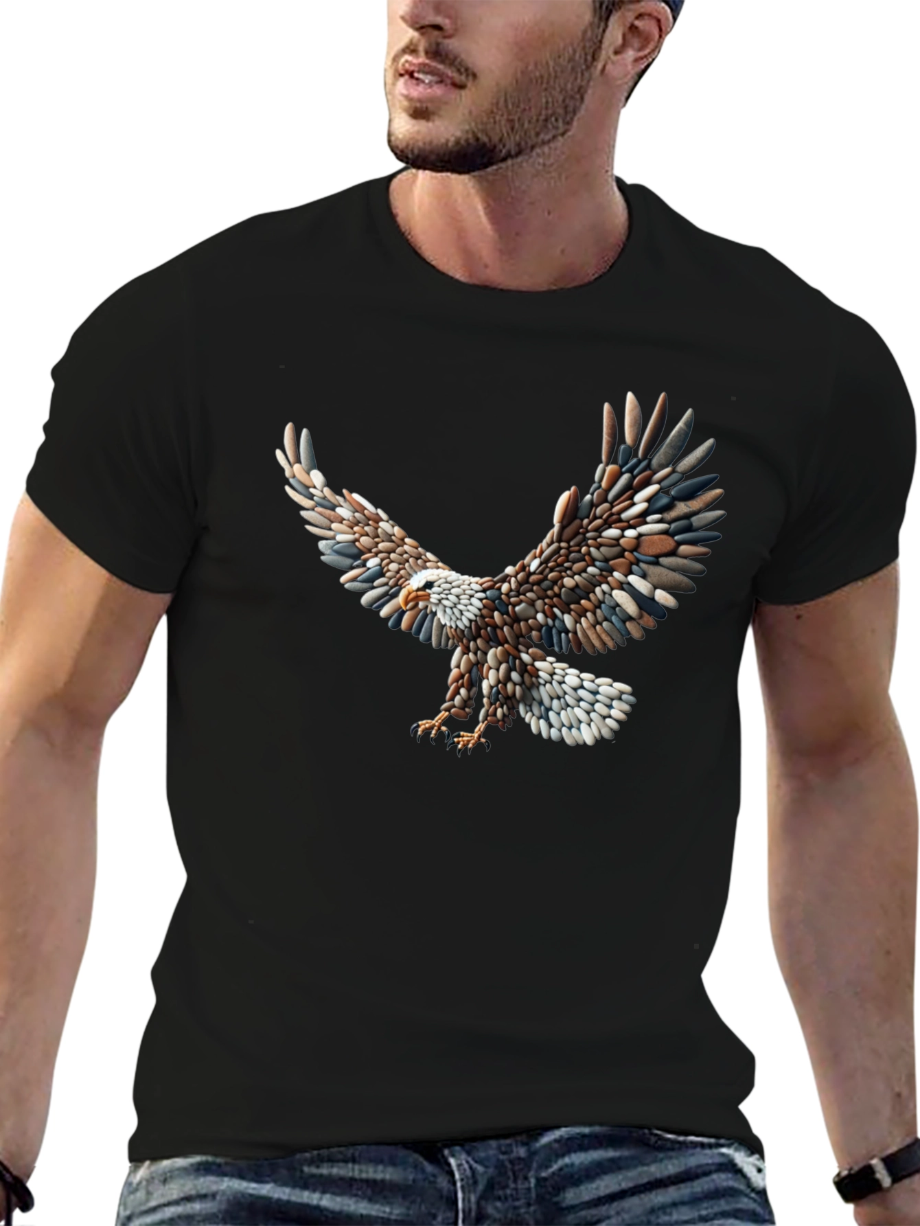 Eagle Stone Art Graphic T-Shirt