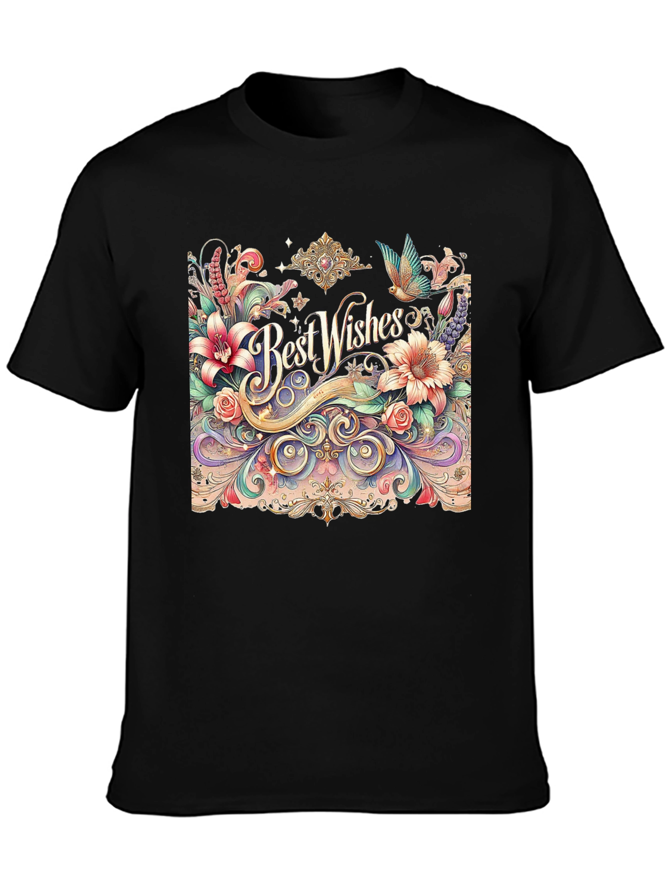 Best Wishes Floral Graphic Tee