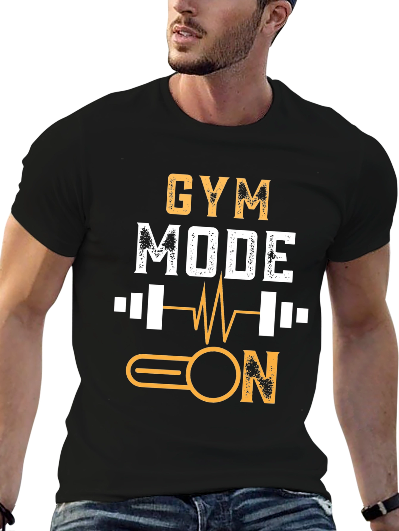 Gym Mode On Graphic Tee - Fitness Motivation Shirt