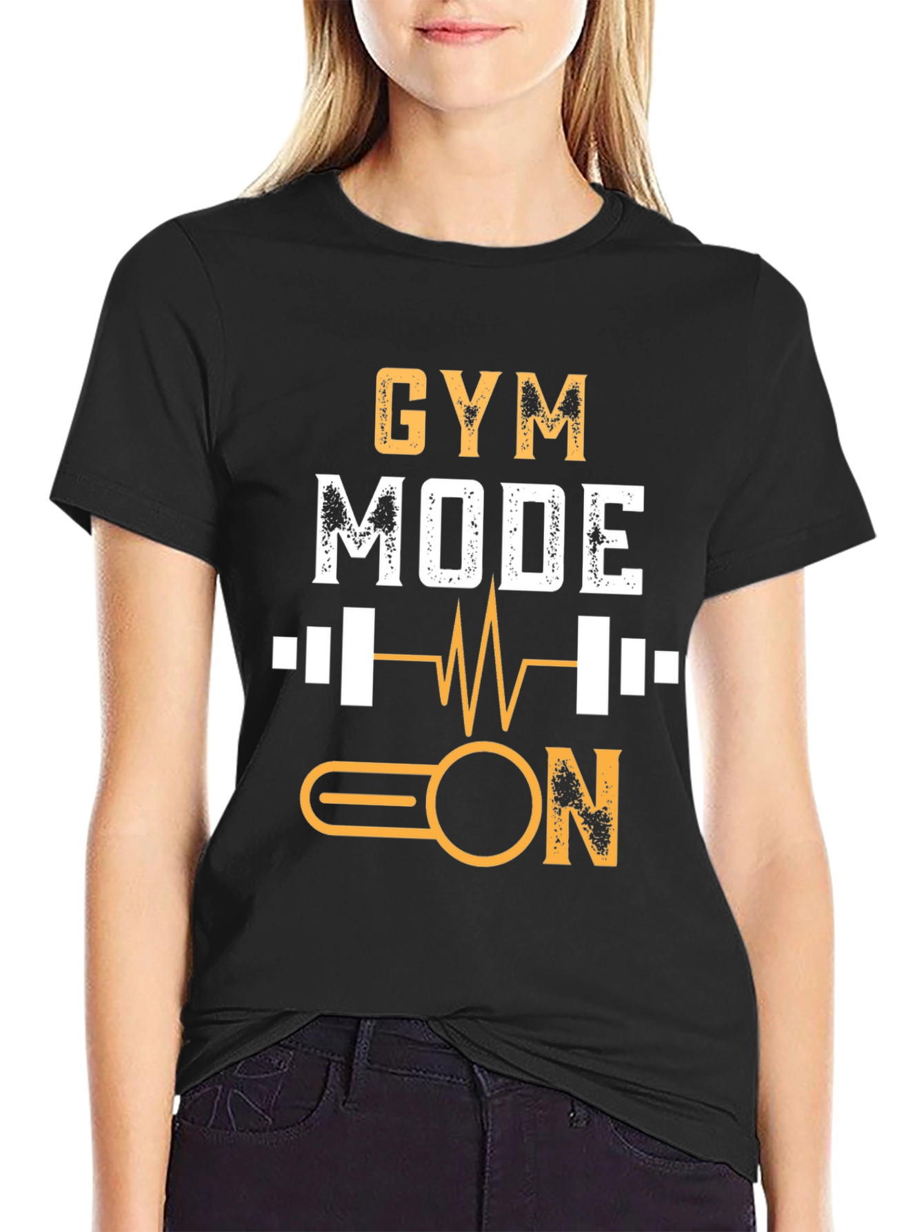Gym Mode On Graphic Tee - Fitness Motivation Shirt
