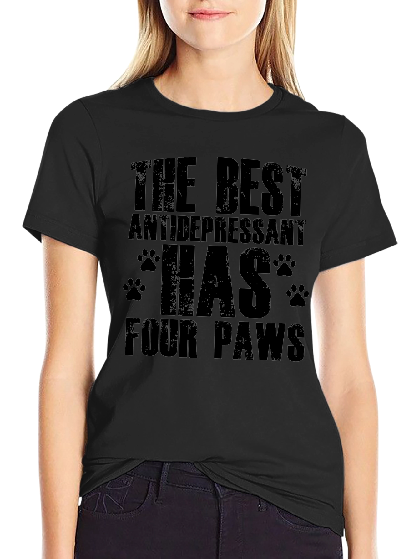 Dog Lover T-Shirt: The Best Antidepressant Has Four Paws