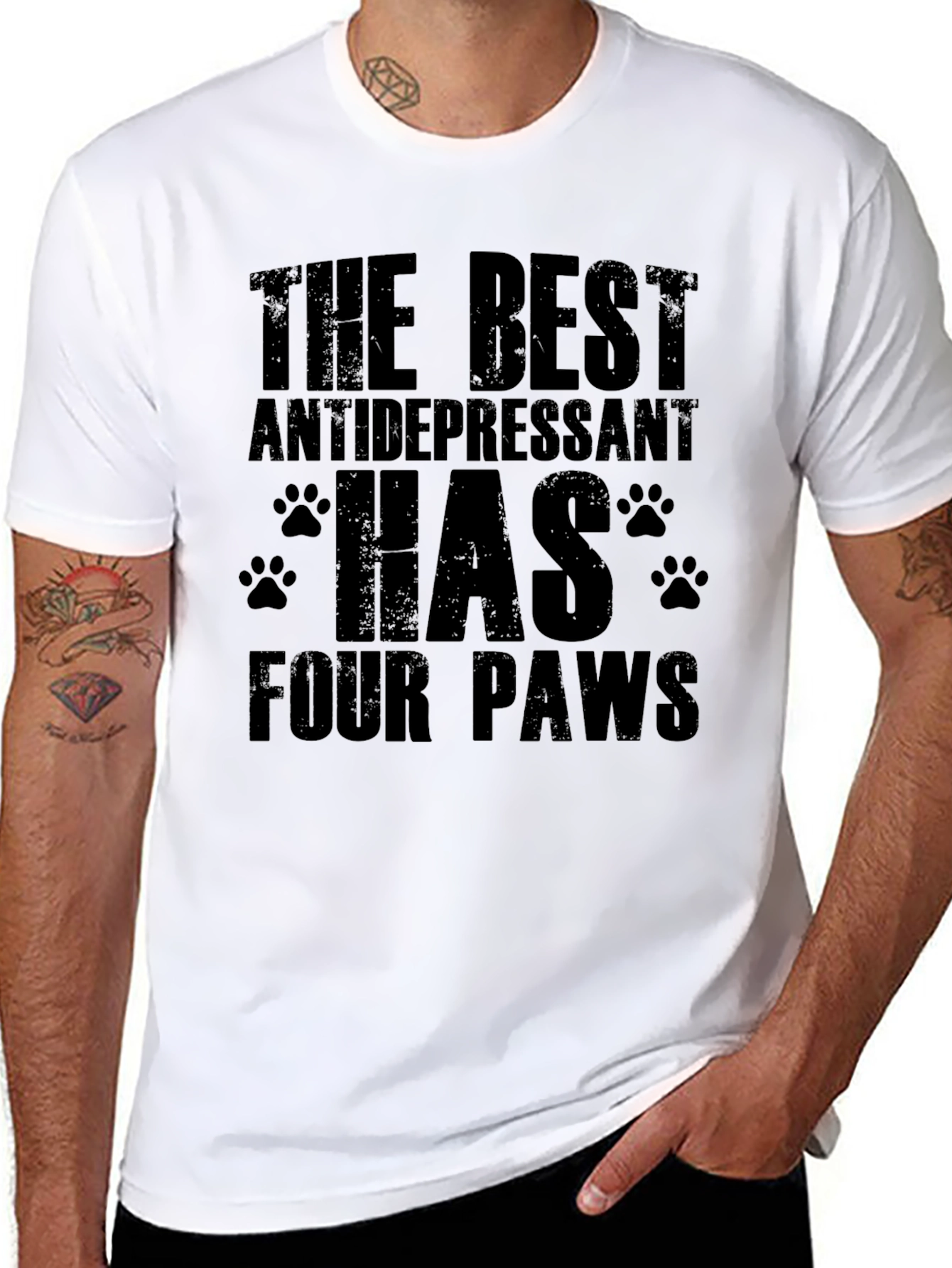 Dog Lover T-Shirt: The Best Antidepressant Has Four Paws
