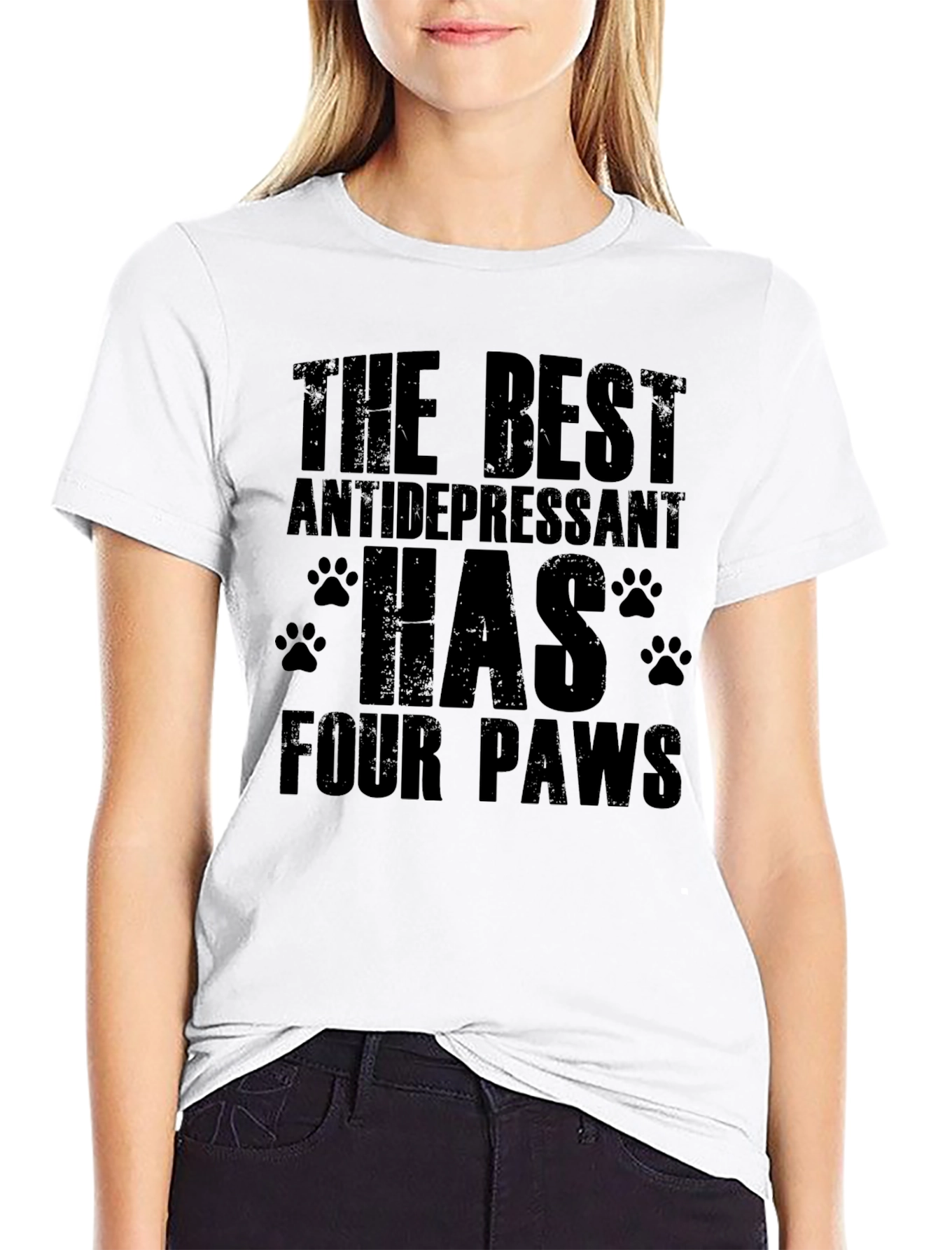 Dog Lover T-Shirt: The Best Antidepressant Has Four Paws