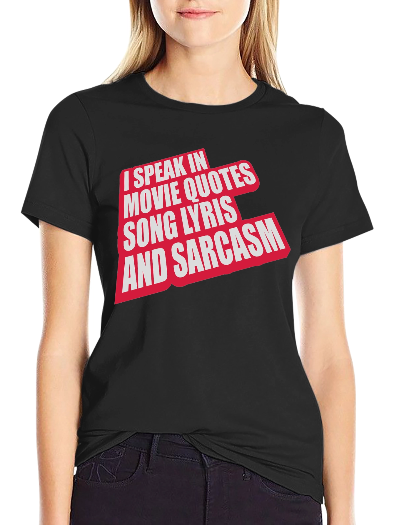 Movie Quotes & Sarcasm Black T-Shirt