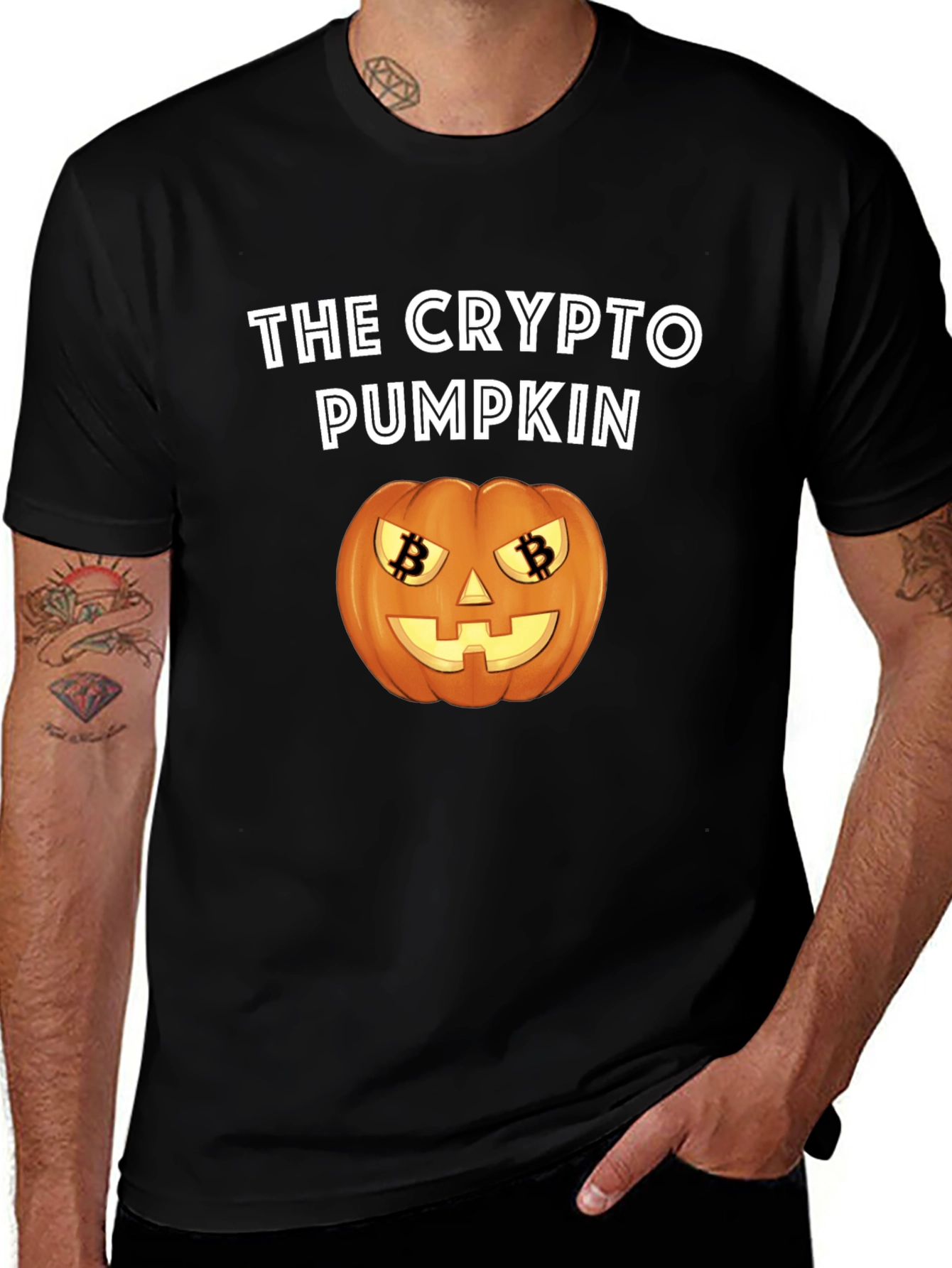 The Crypto Pumpkin T-Shirt - Halloween Bitcoin Tee