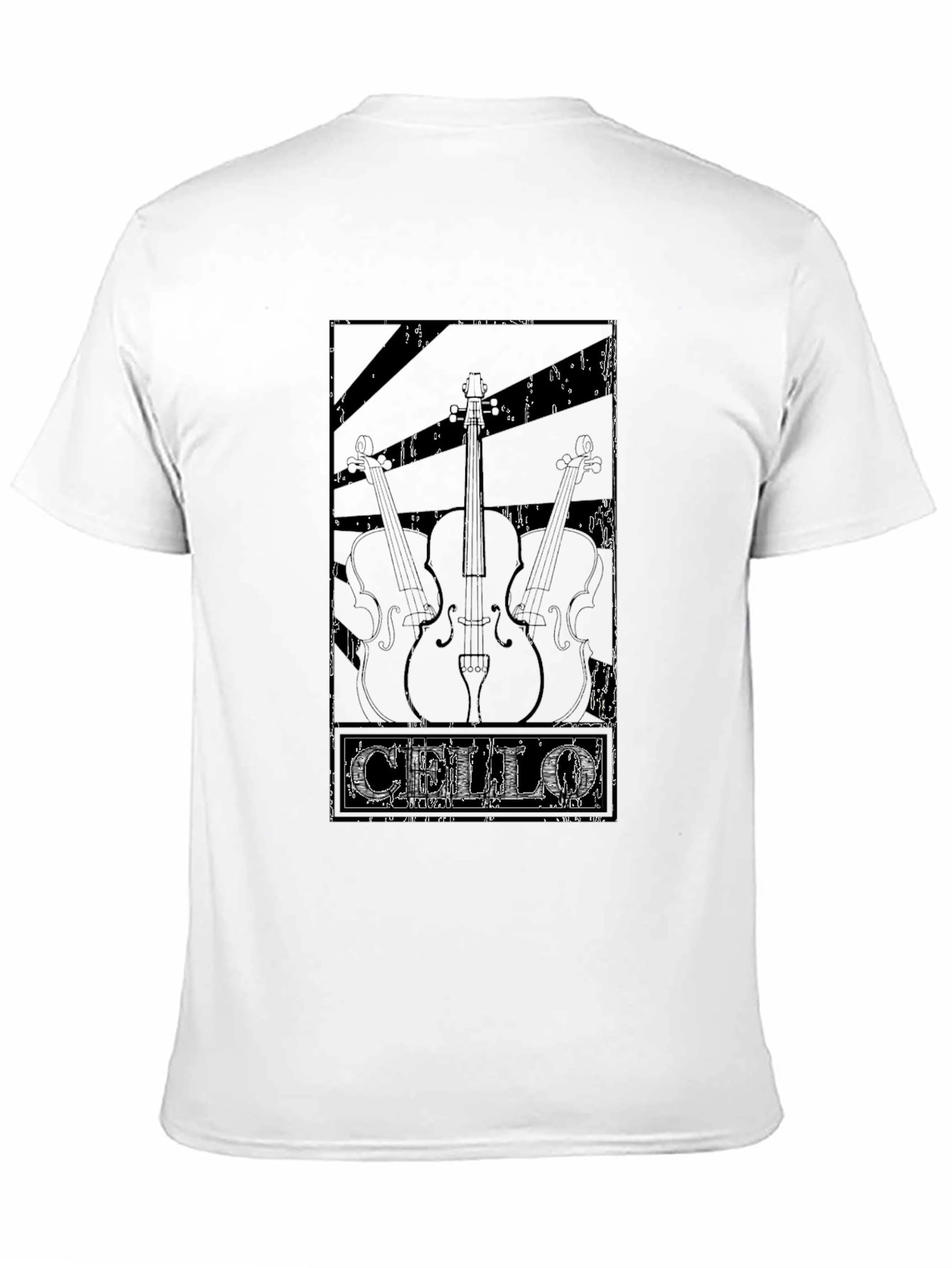 Cello Instrument Graphic Black T-Shirt