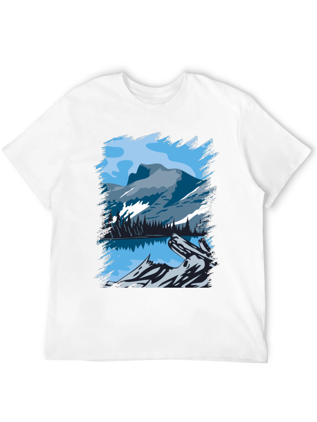 Mountain Lake Graphic Tee - Nature Lovers T-Shirt