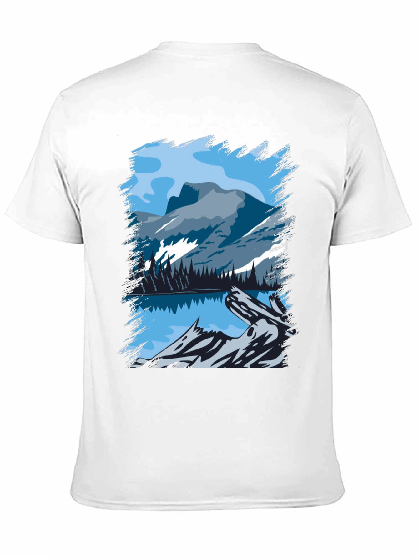 Mountain Lake Graphic Tee - Nature Lovers T-Shirt