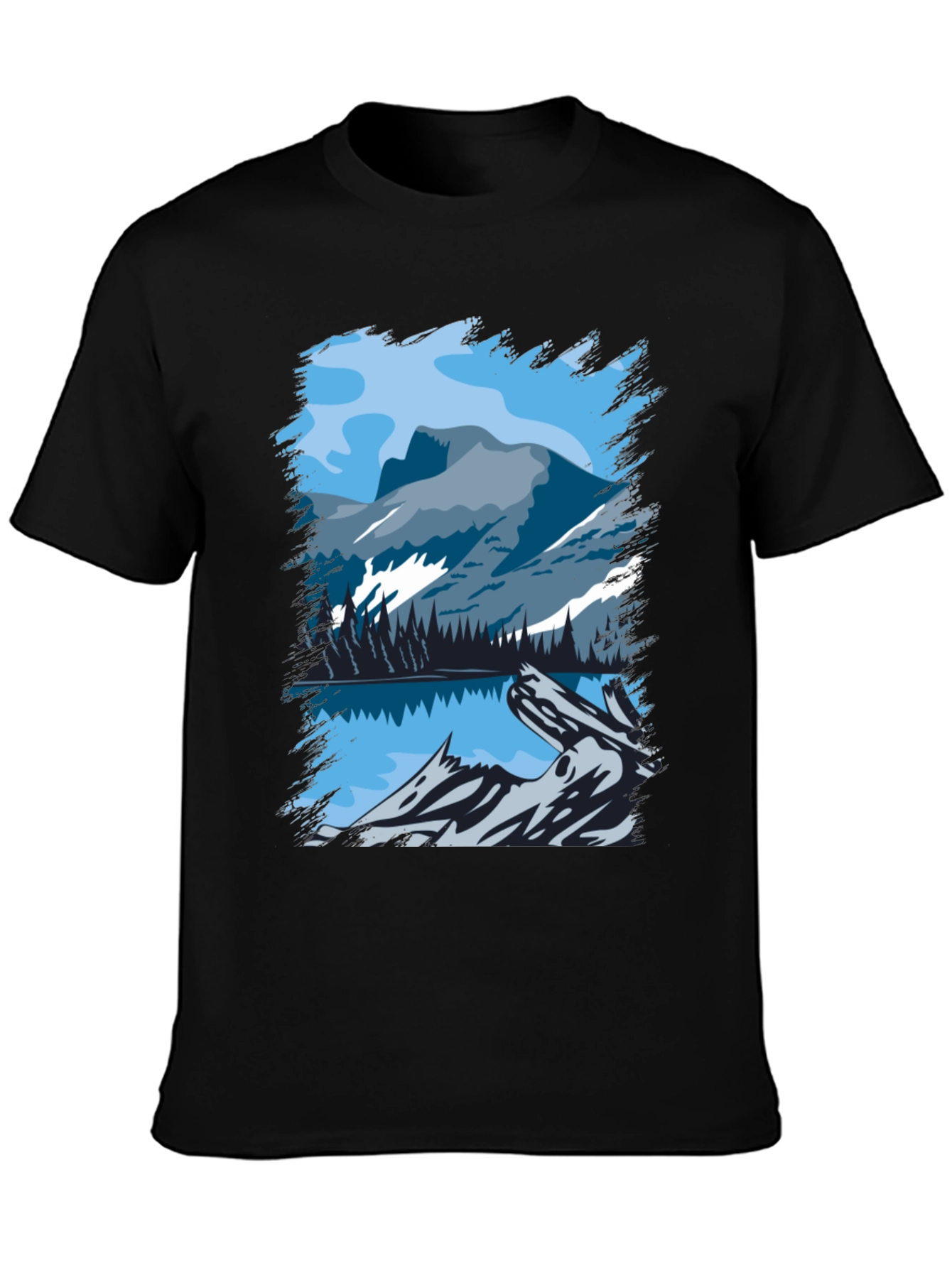 Mountain Lake Graphic Tee - Nature Lovers T-Shirt