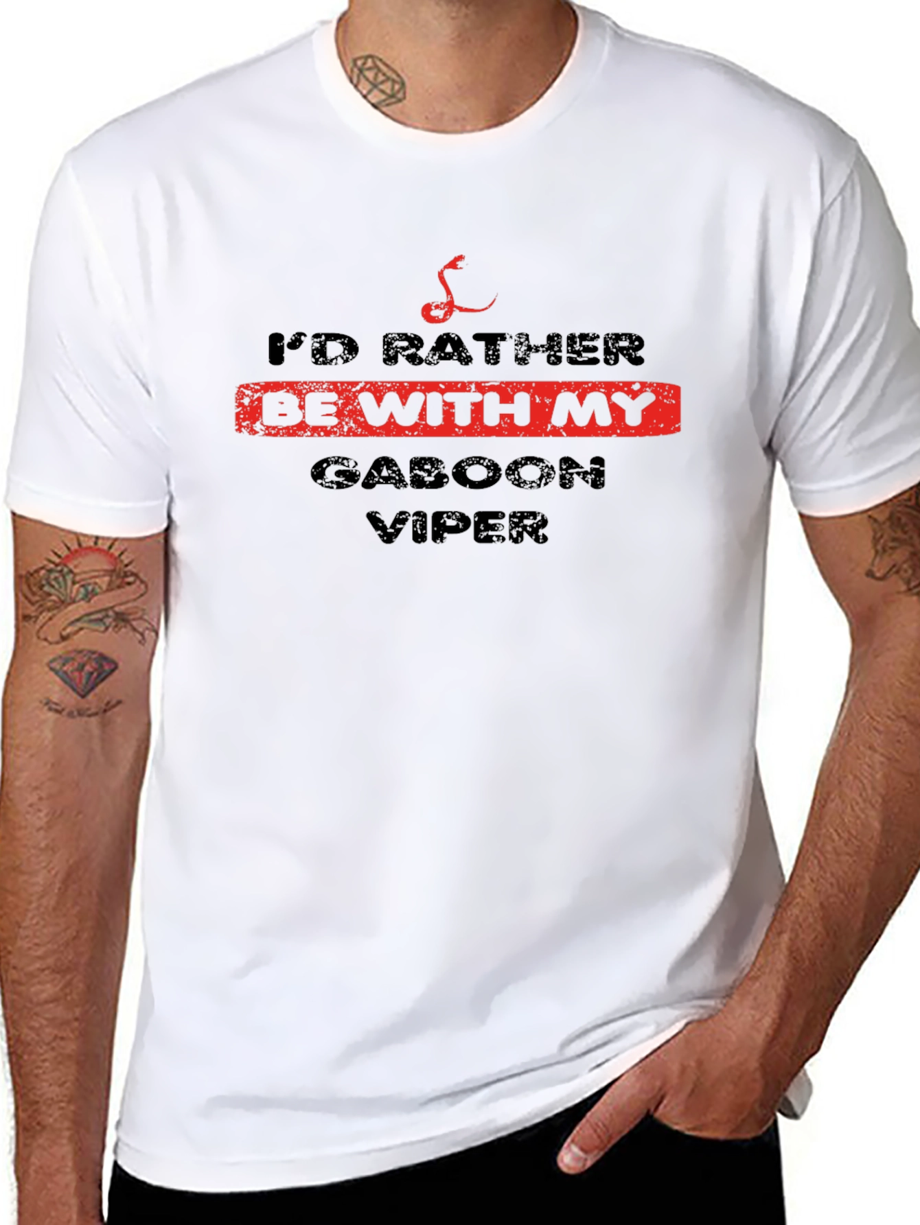 Id Rather Be With My Gaboon Viper T-Shirt