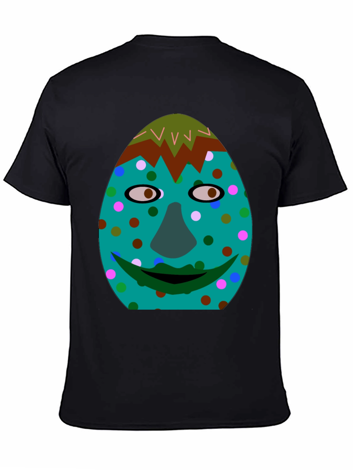 Funny Face Graphic Tee - Black Cotton Blend Shirt