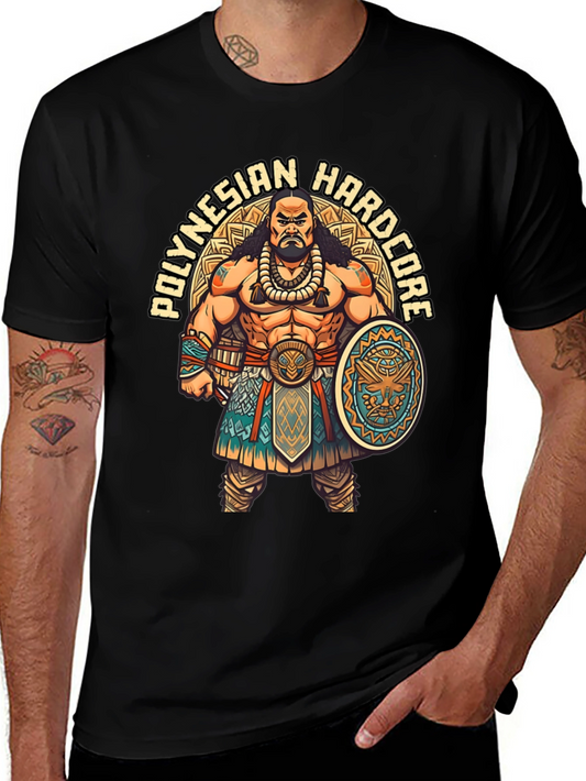 Polynesian Hardcore T-Shirt - Warrior Design