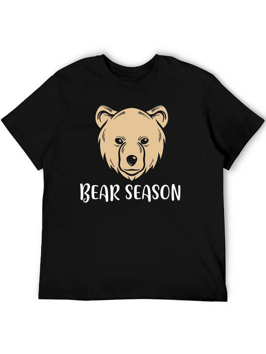 Bear Season Graphic T-Shirt - Black
