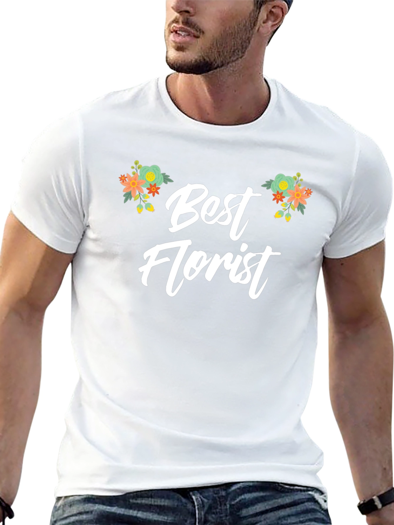 Best Florist Graphic T-Shirt - Floral Design