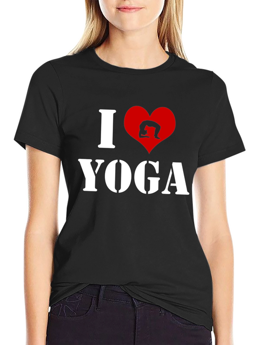 I Love Yoga Black T-Shirt - Mens Graphic Tee