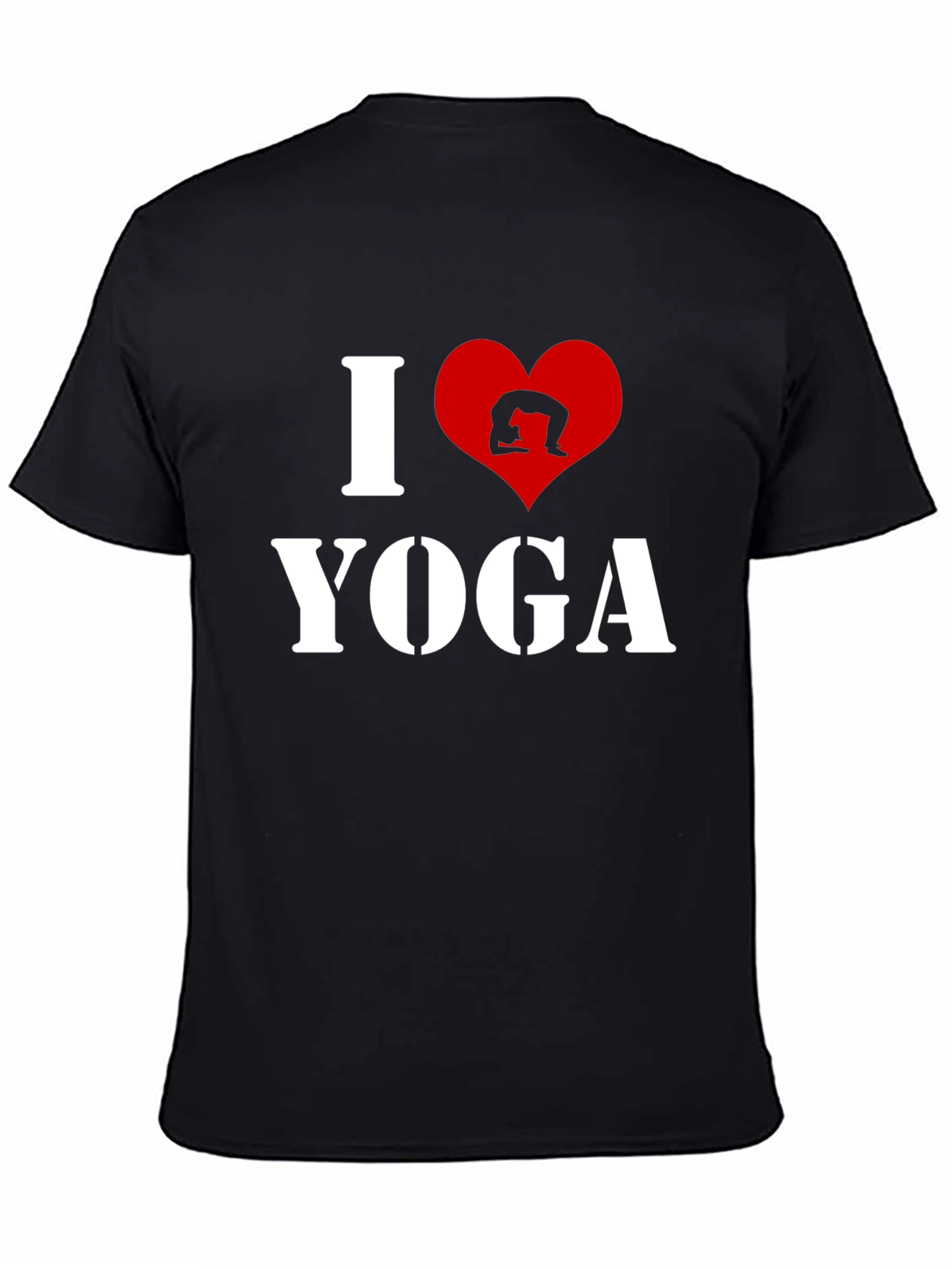 I Love Yoga Black T-Shirt - Mens Graphic Tee