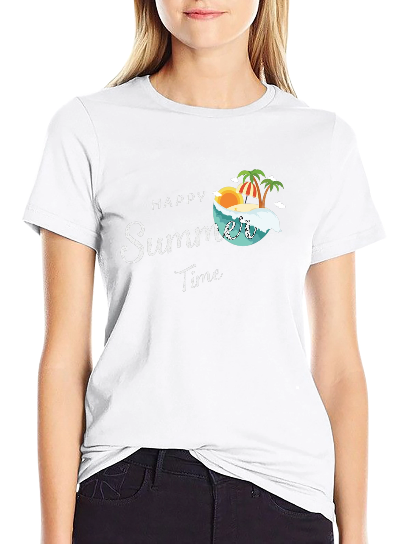 Happy Summer Time Graphic T-Shirt