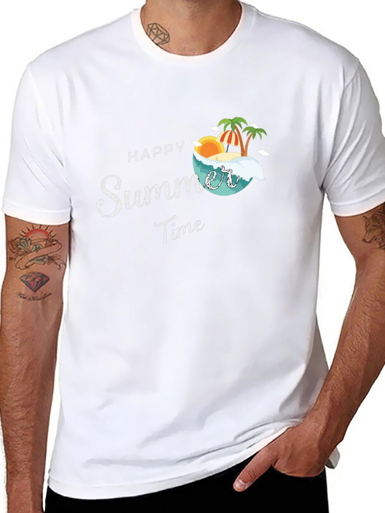 Happy Summer Time Graphic T-Shirt