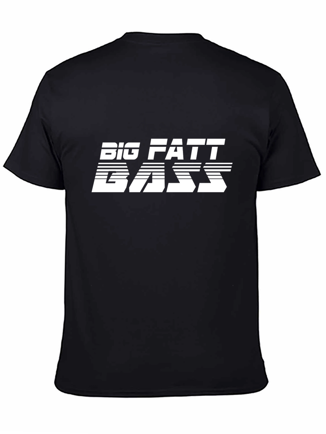 Big Fatt Bass Graphic Tee - Black Crewneck T-Shirt