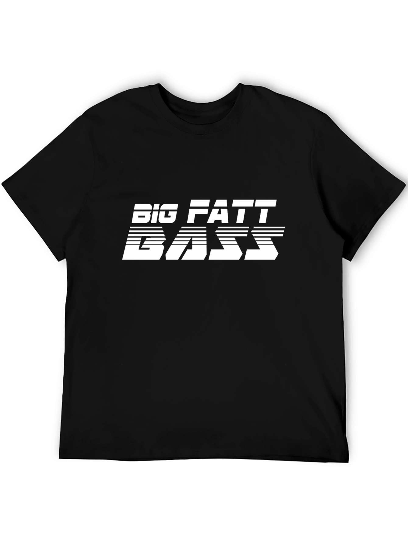 Big Fatt Bass Graphic Tee - Black Crewneck T-Shirt