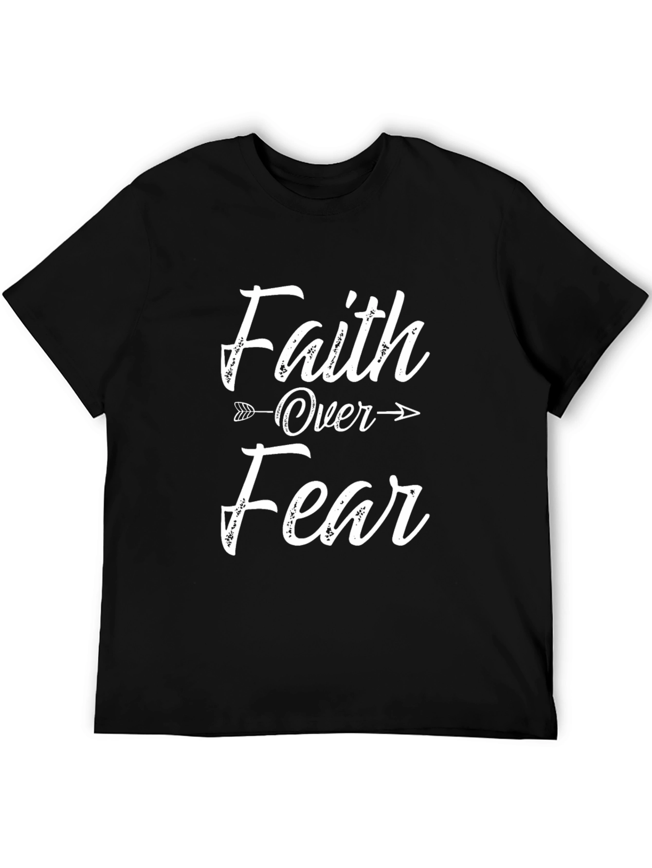 Faith Over Fear Graphic Tee - Mens Black T-Shirt