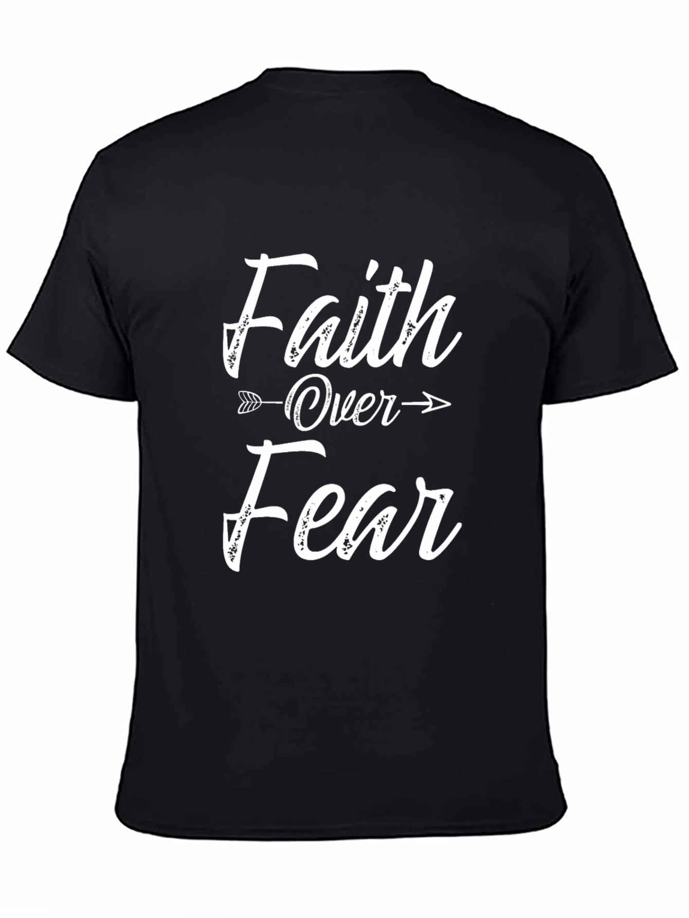 Faith Over Fear Graphic Tee - Mens Black T-Shirt