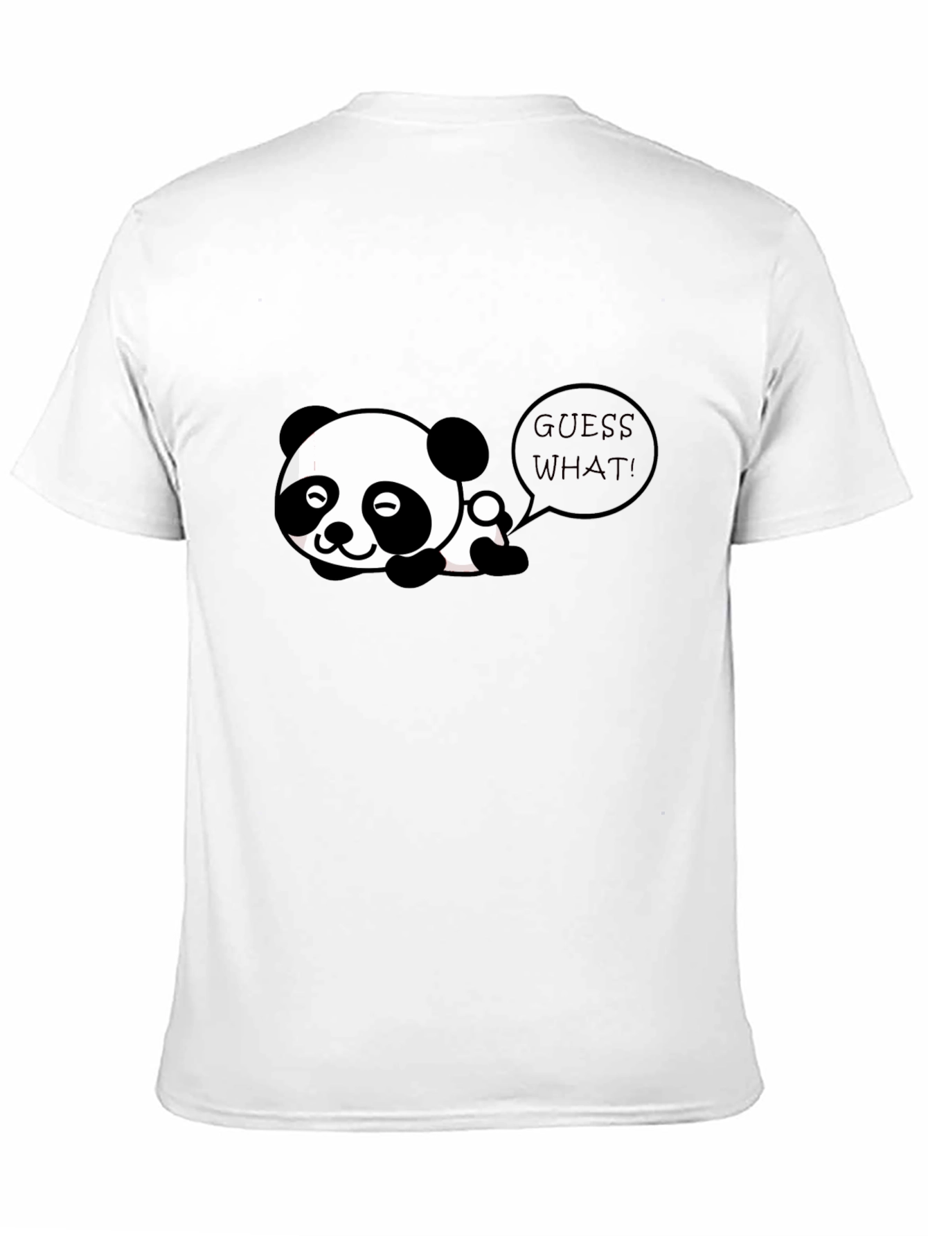 Cute Panda Guess What! Black T-Shirt