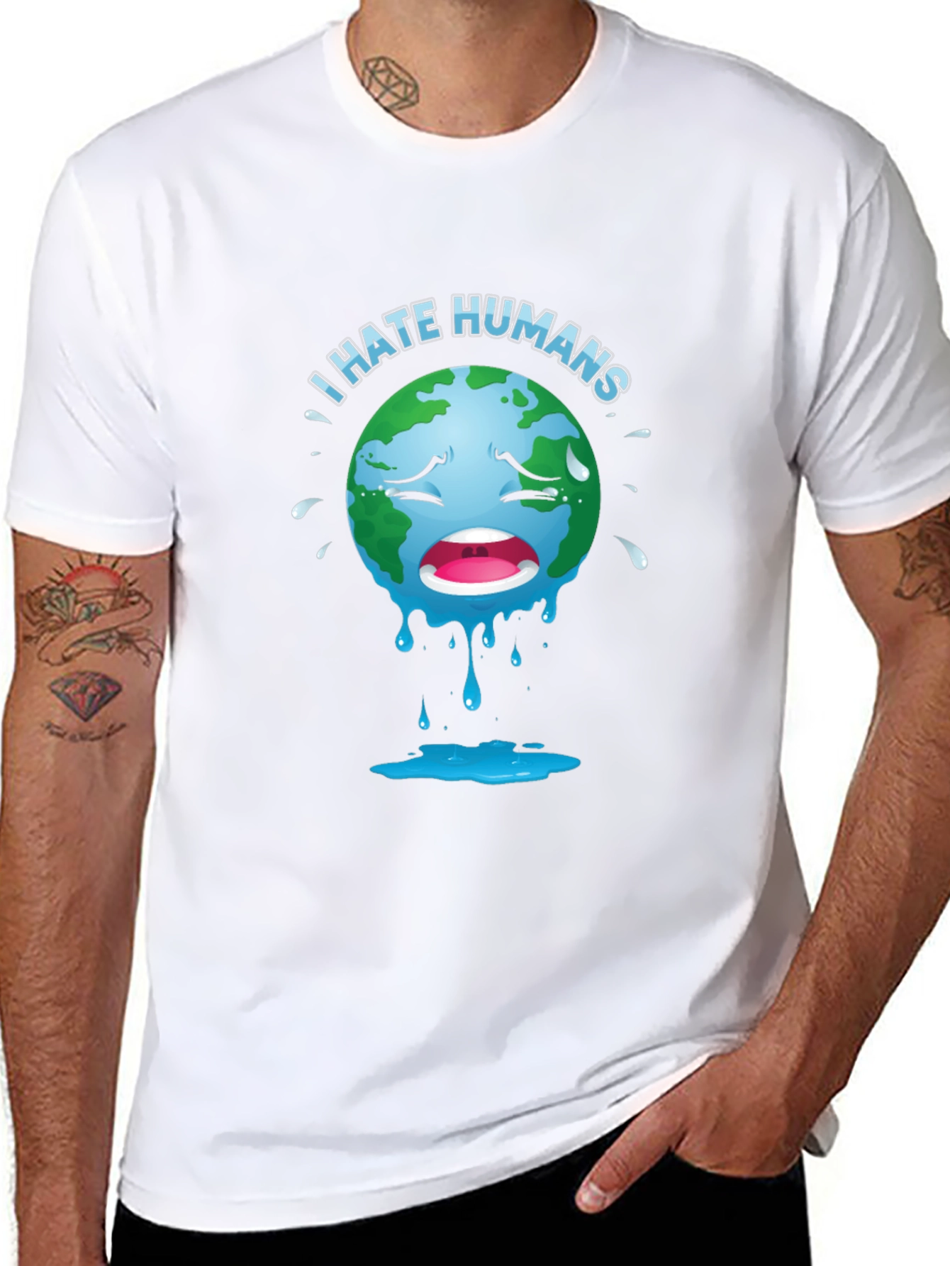 I Hate Humans T-Shirt - Environmental Humor Tee