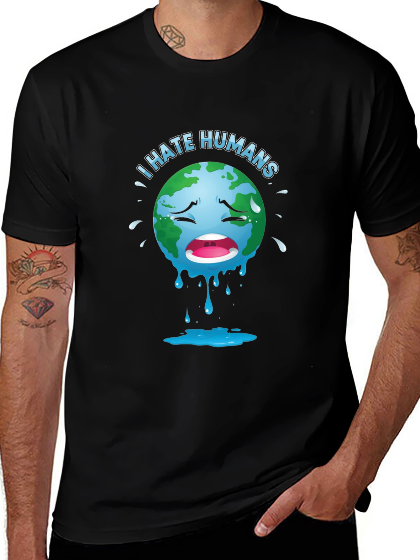 I Hate Humans T-Shirt - Environmental Humor Tee