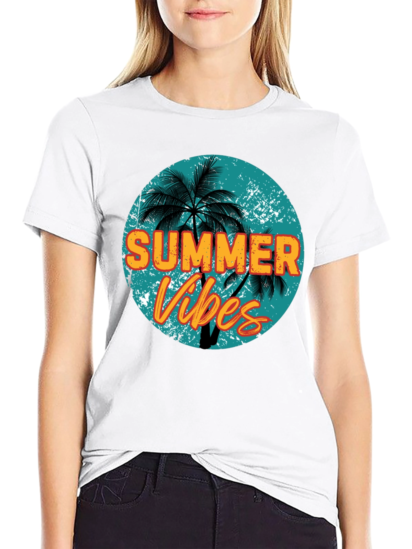 Summer Vibes Graphic Tee - Mens Black T-Shirt