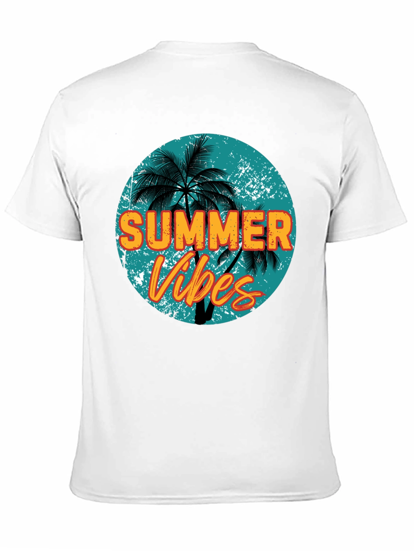 Summer Vibes Graphic Tee - Mens Black T-Shirt