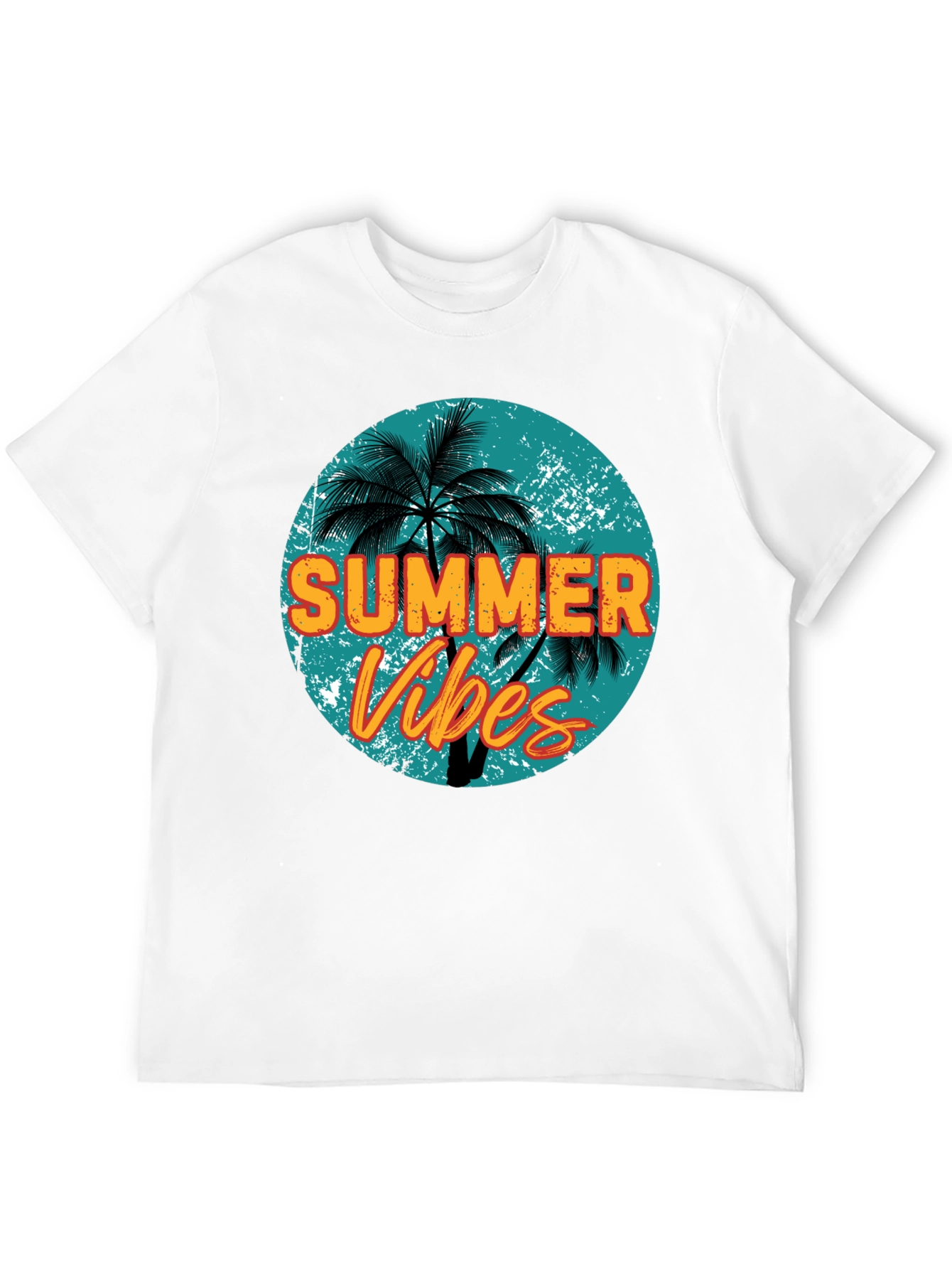 Summer Vibes Graphic Tee - Mens Black T-Shirt