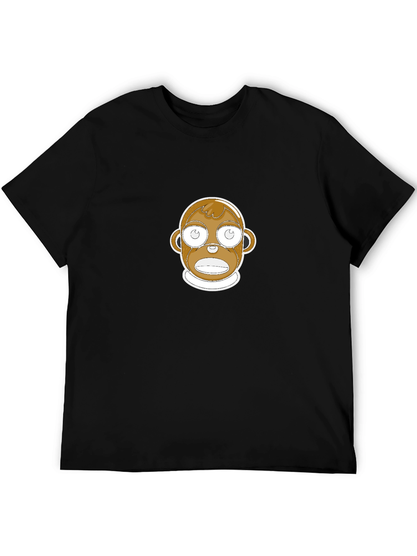 Unique Cartoon Graphic Print Black Crew Neck T-Shirt
