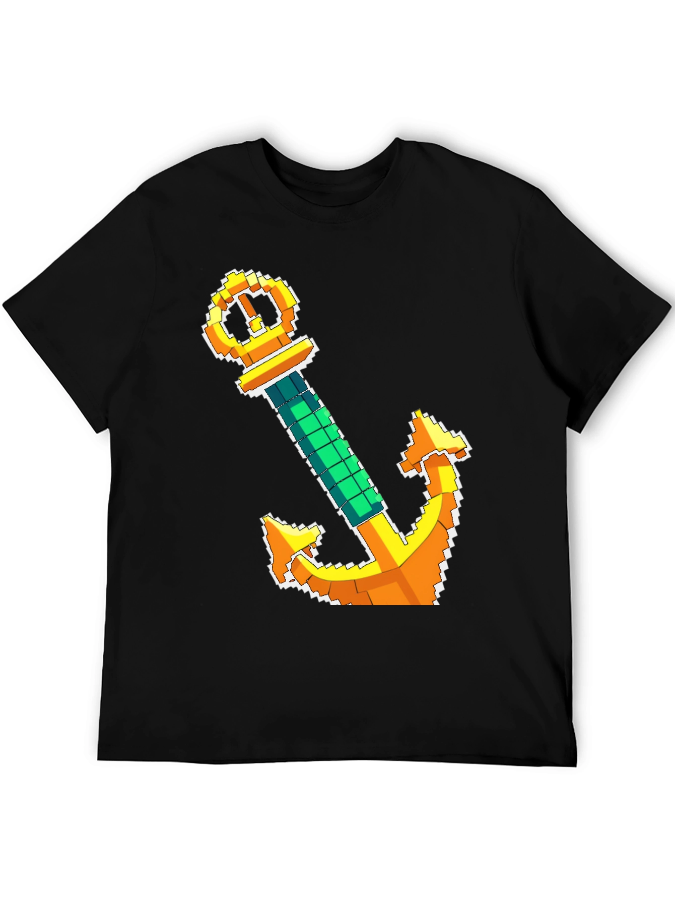 Pixel Anchor T-Shirt - Nautical Design