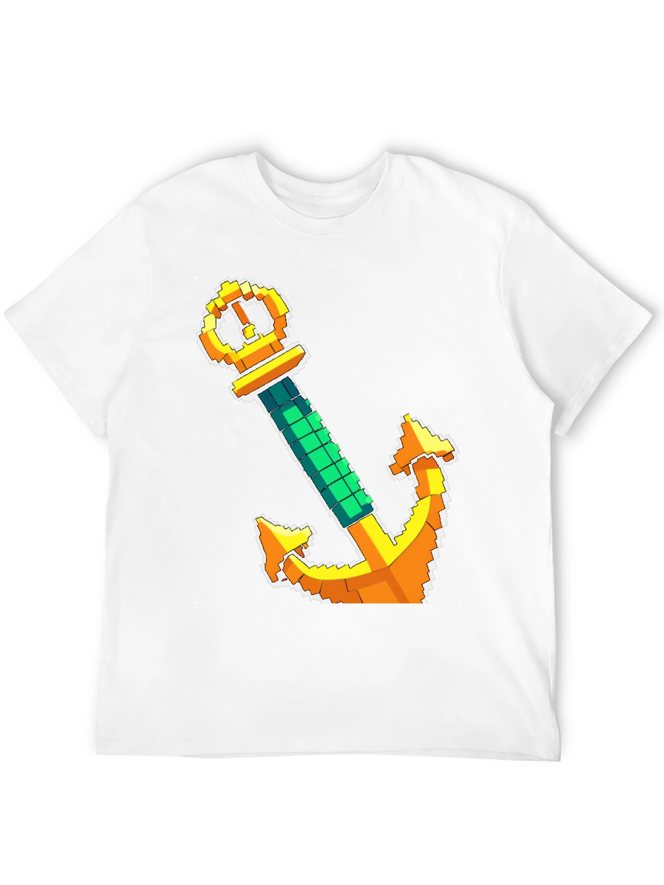 Pixel Anchor T-Shirt - Nautical Design