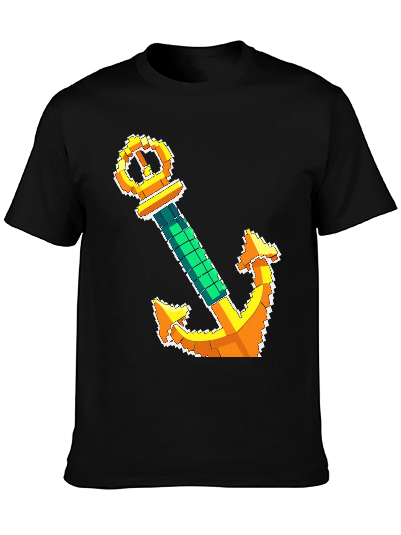 Pixel Anchor T-Shirt - Nautical Design