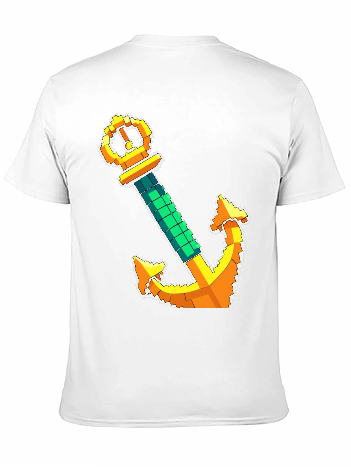 Pixel Anchor T-Shirt - Nautical Design