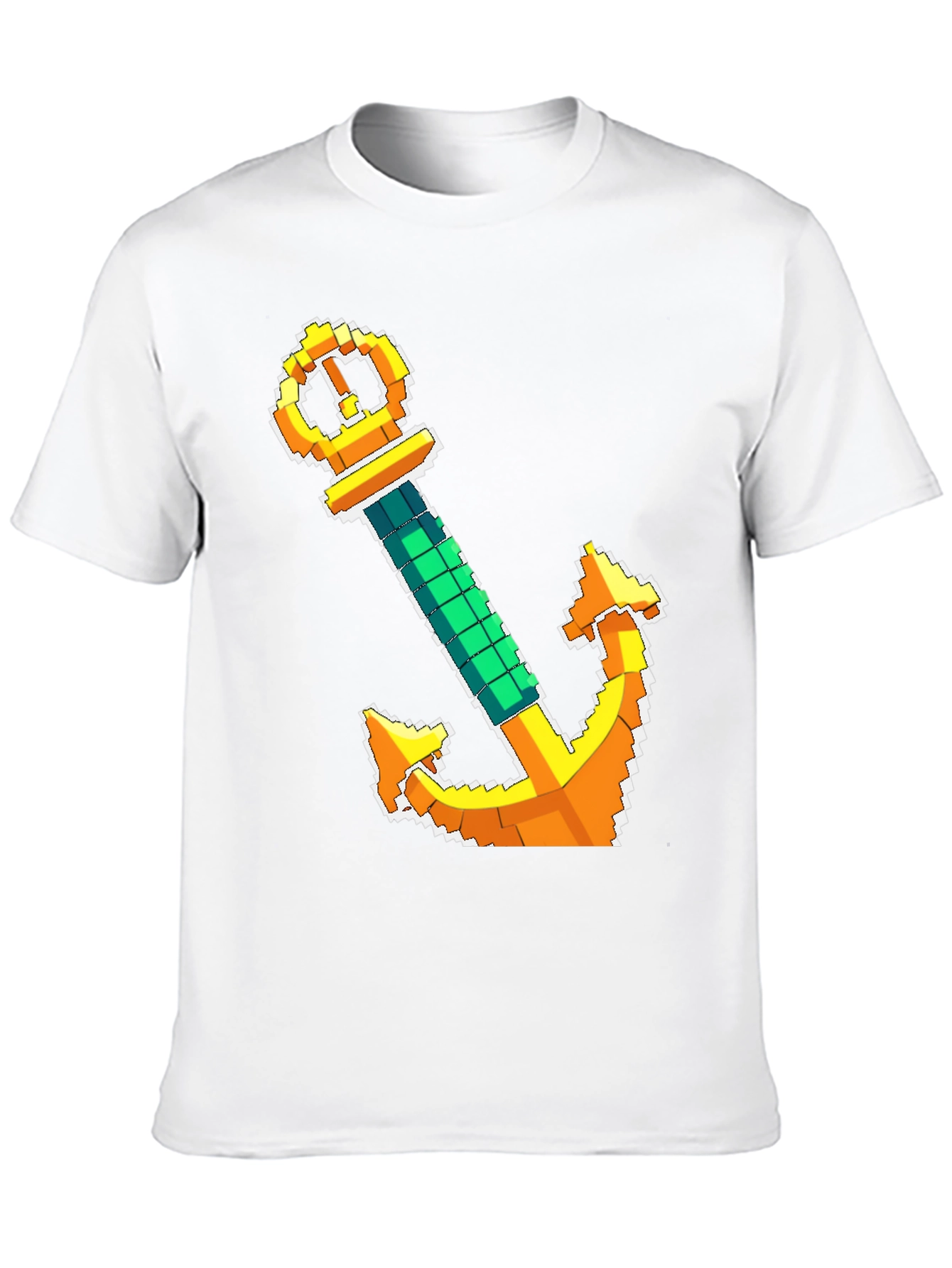 Pixel Anchor T-Shirt - Nautical Design