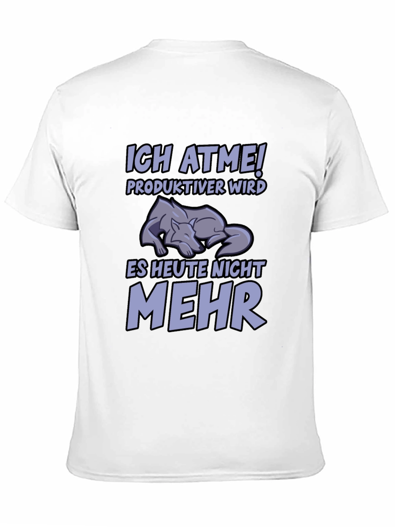 Funny German Wolf T-Shirt - Ich Atme!