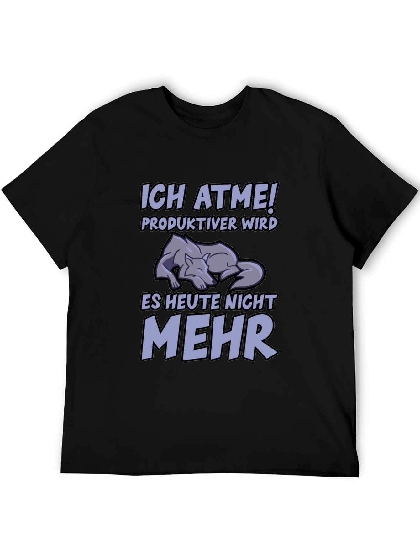 Funny German Wolf T-Shirt - Ich Atme!