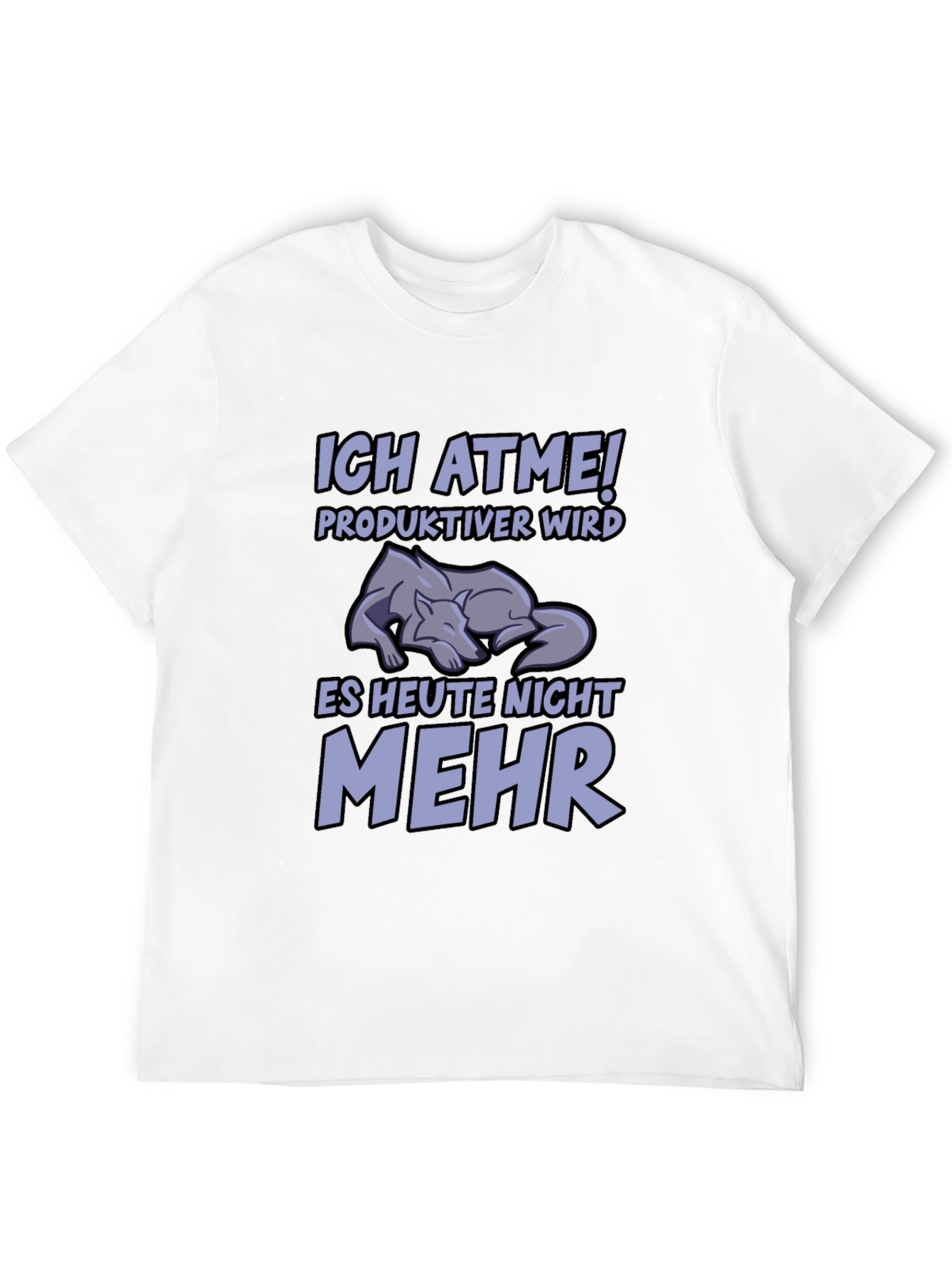 Funny German Wolf T-Shirt - Ich Atme!