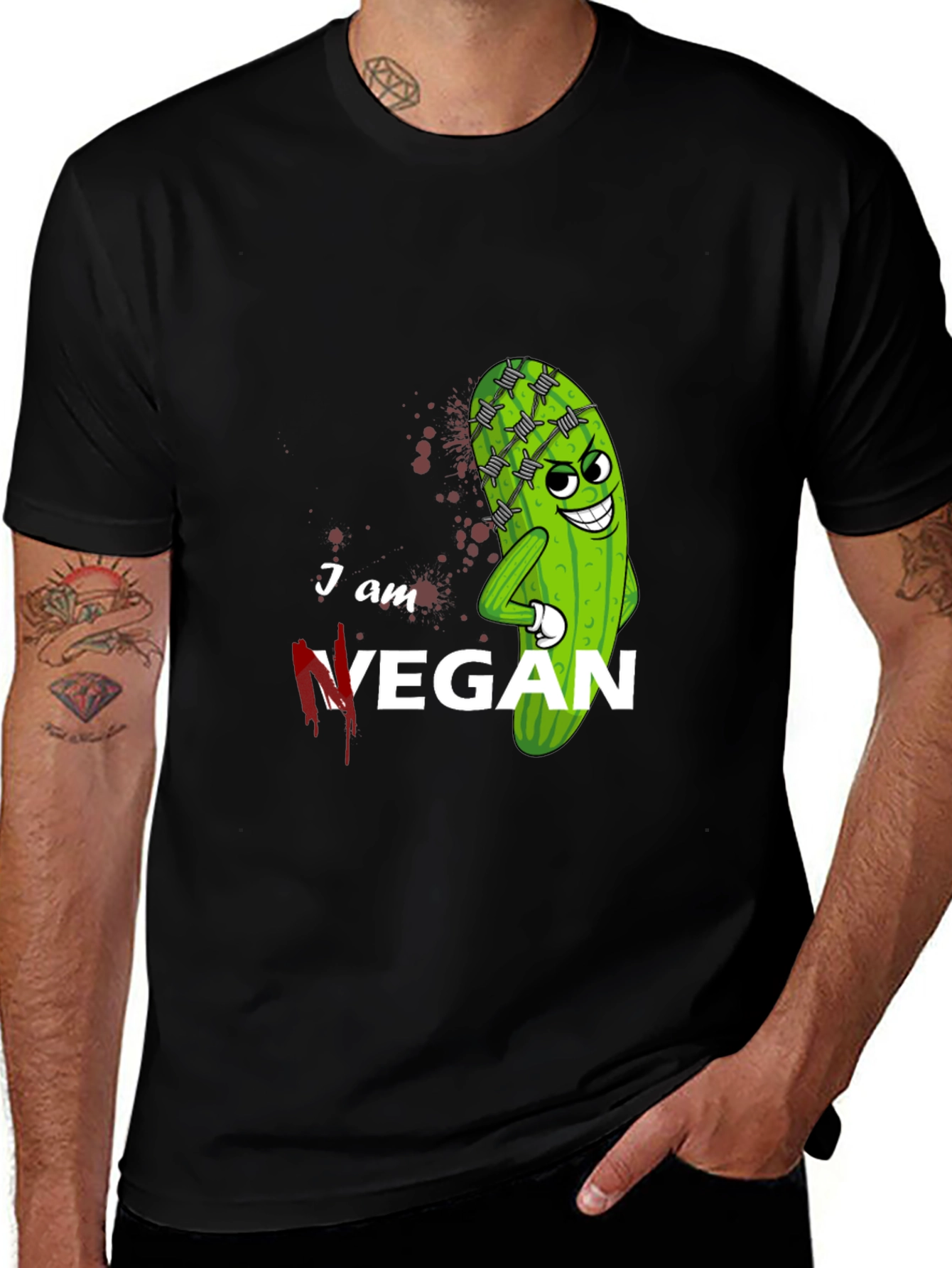 I am Vegan T-Shirt - Funny Vegan Graphic Tee